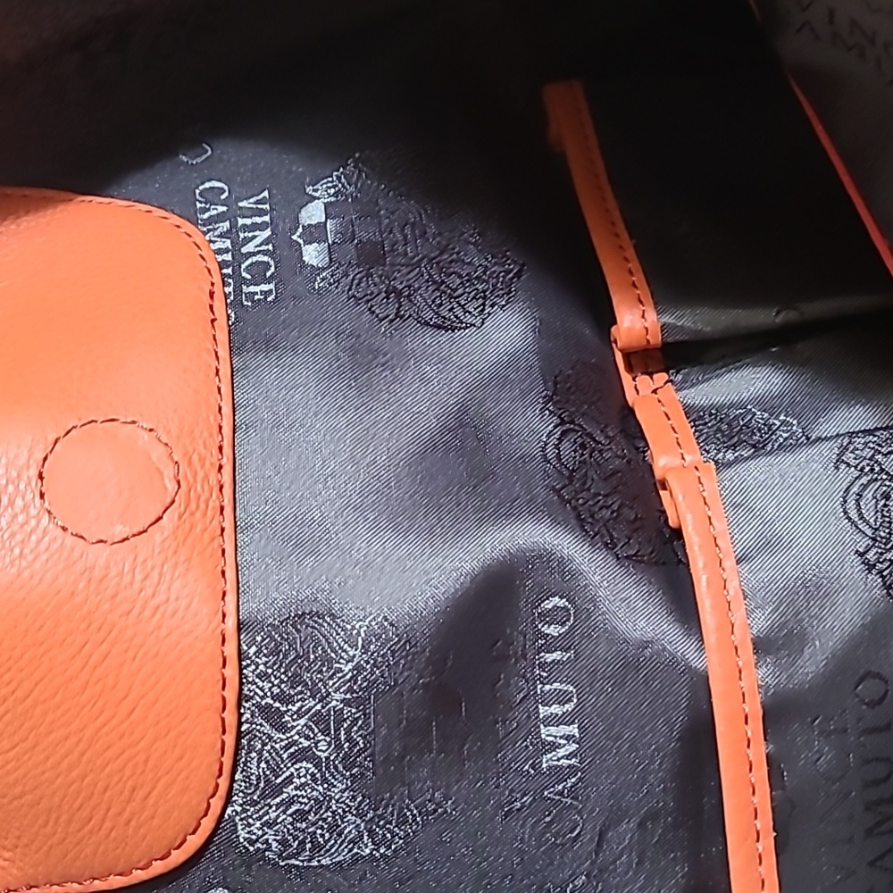 Vince Camuto Leather Monnogram Handbag - Picture 7 of 10